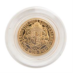 Queen Elizabeth II 1989 '500th Anniversary of the First Gold Sovereign' gold proof half sovereign coin, cased with certificate