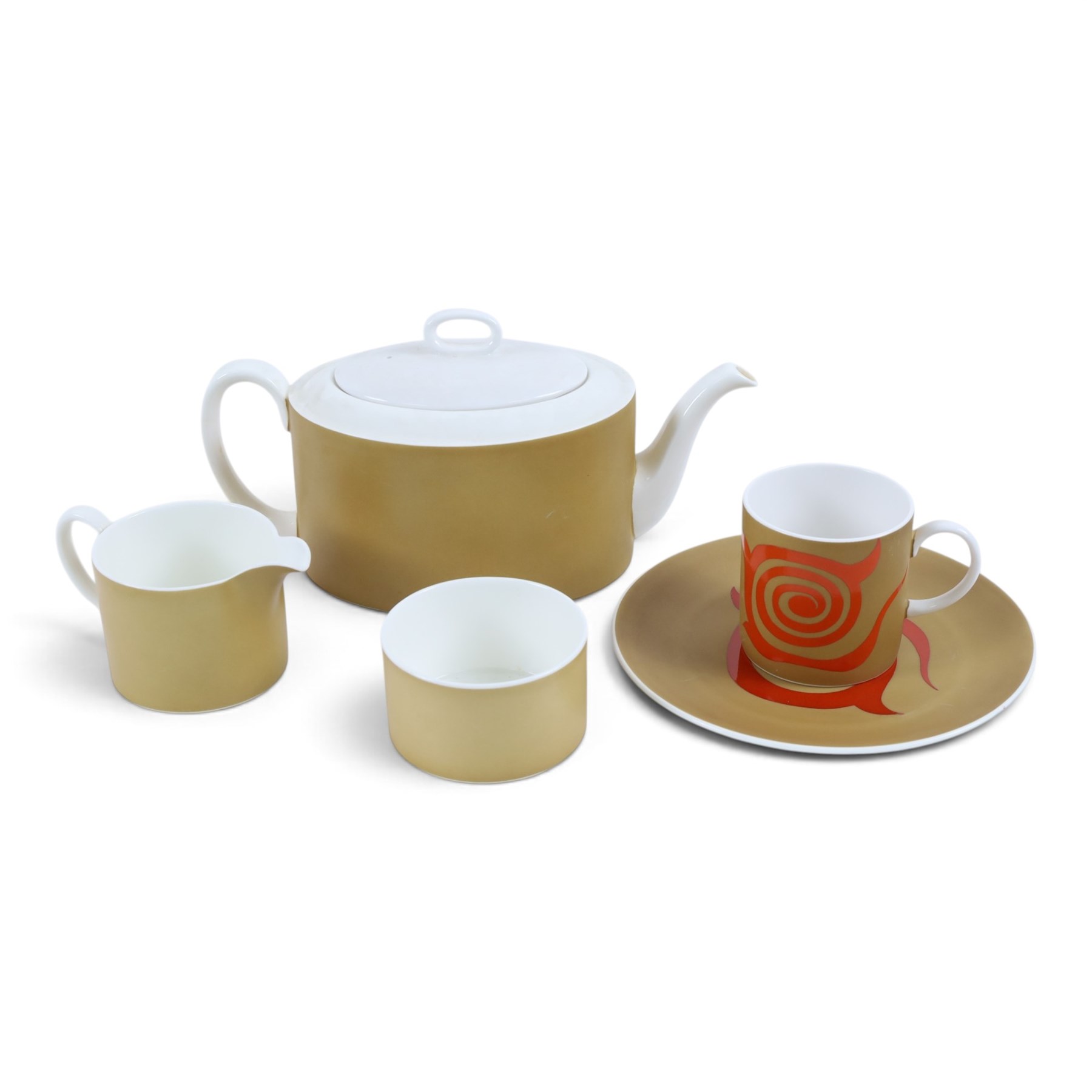 Collection of Susie Cooper ceramics, including Wedgwood Nebula, tea set, twin handled soup bowl, Kestrel shaped coffee service etc 