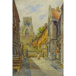  Louisa Fennell (British 1847-1930): St Mary's Steps Scarborough, watercolour signed 38cm x 27cm  