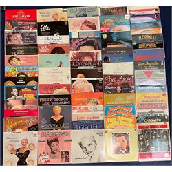 Mostly Jazz vinyl records including, 'Fred Astaire Easy To Dance With', various other Fred Astaire, 'The Legendary Glenn Miller Vol.3', 'Bing And The Andrews Sisters Vol.1', 'Bing Crosby Wrap Your Troubles In Dreams', various other Bing Crosby etc, approximately 130 
