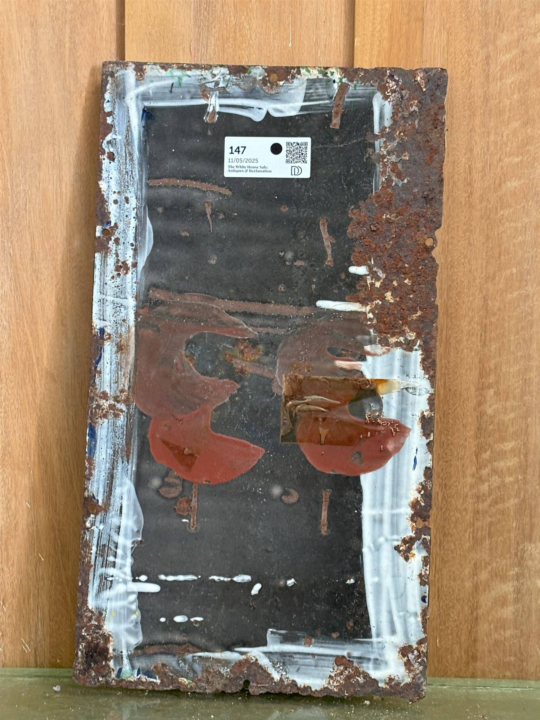 Early 20th century enamel advertising sign for Wilkinson & Simpson of Newcastle. 25cm x 46cm.  - COLLECTION BY APPOINTMENT FROM: The White House, Thirsk Road, Easingwold, York, YO61 3NF - CALL 01723 507111 TO ARRANGE