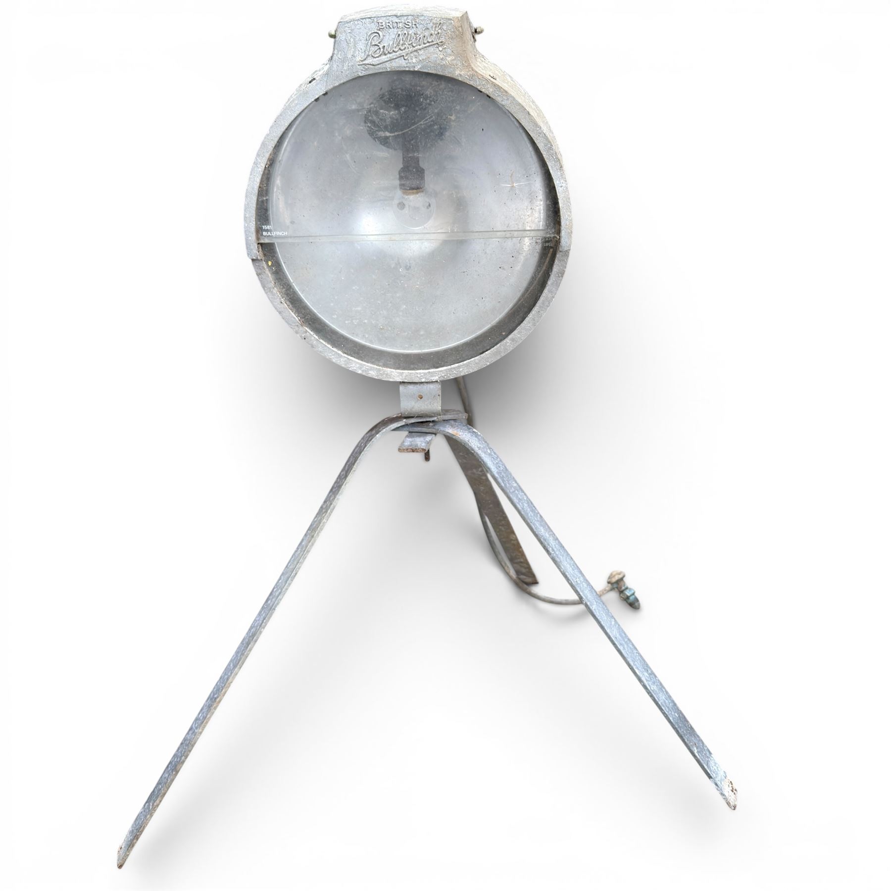 Bullfinch Lighting - collection of three gas floodlights on tripod bases (Medium Stands)