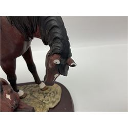 Four Border Fine Arts Action Horses, comprising Shire/Heavy Horse, Welsh Cob, Vanna, grey Shire, together with At the Fete and other Border Fine Arts and similar figures  