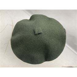 Four paratrooper berets - Russian, Italian, British and Foreign Legion; all with badges (4)