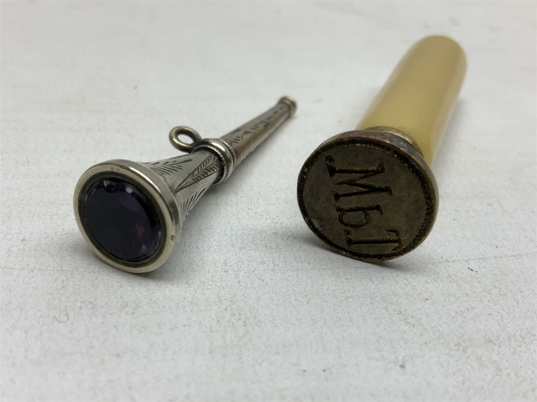 Three silver cased open face pocket watches, together with two other watches, horn pendent etc 