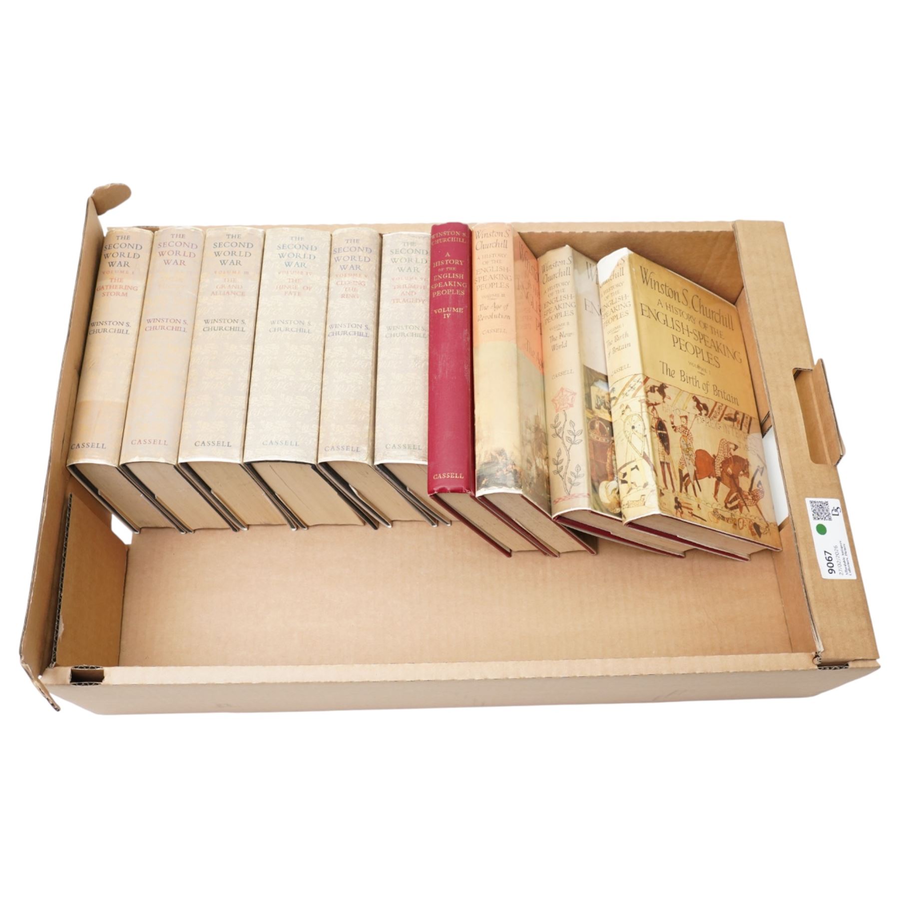 Churchill, Winston S - 'The Second World War' six volumes, 1st editions, Cassell 1948-1954 and 'A History of the English- Speaking Peoples'  four volumes, 1st editions but Volume 1 is third edition