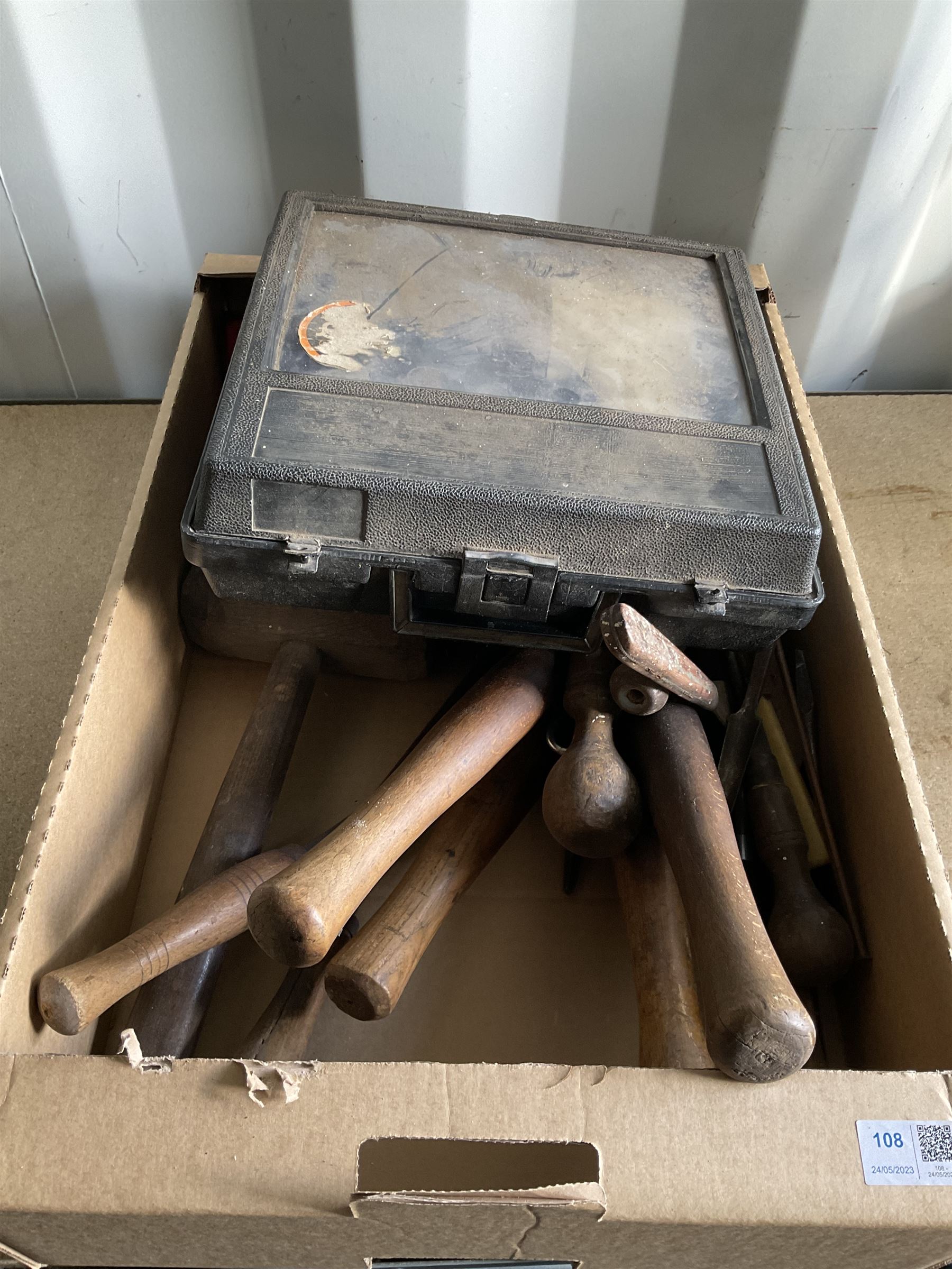 Socket set, vintage Black and Decker electric drill, scissors, hand crank drill, metal files and other  - THIS LOT IS TO BE COLLECTED BY APPOINTMENT FROM DUGGLEBY STORAGE, GREAT HILL, EASTFIELD, SCARBOROUGH, YO11 3TX