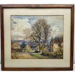 John William Howey (Staithes Group 1873-1938): 'Thirlby Village - Yorkshire', watercolour, signed and titled verso 30cm x 36cm