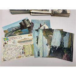 Edwardian and later postcards including shipping, greetings, British topography, Yorkshire and Lincolnshire with some real photographic, novelty pull-out, actresses etc