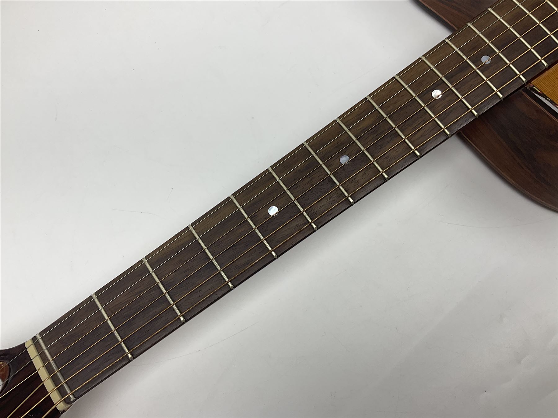 Spanish Gitano Manuel Rodriguez Maccaferri guitar, model no.EMC1; bears label; L98cm; in lightweight carrying case