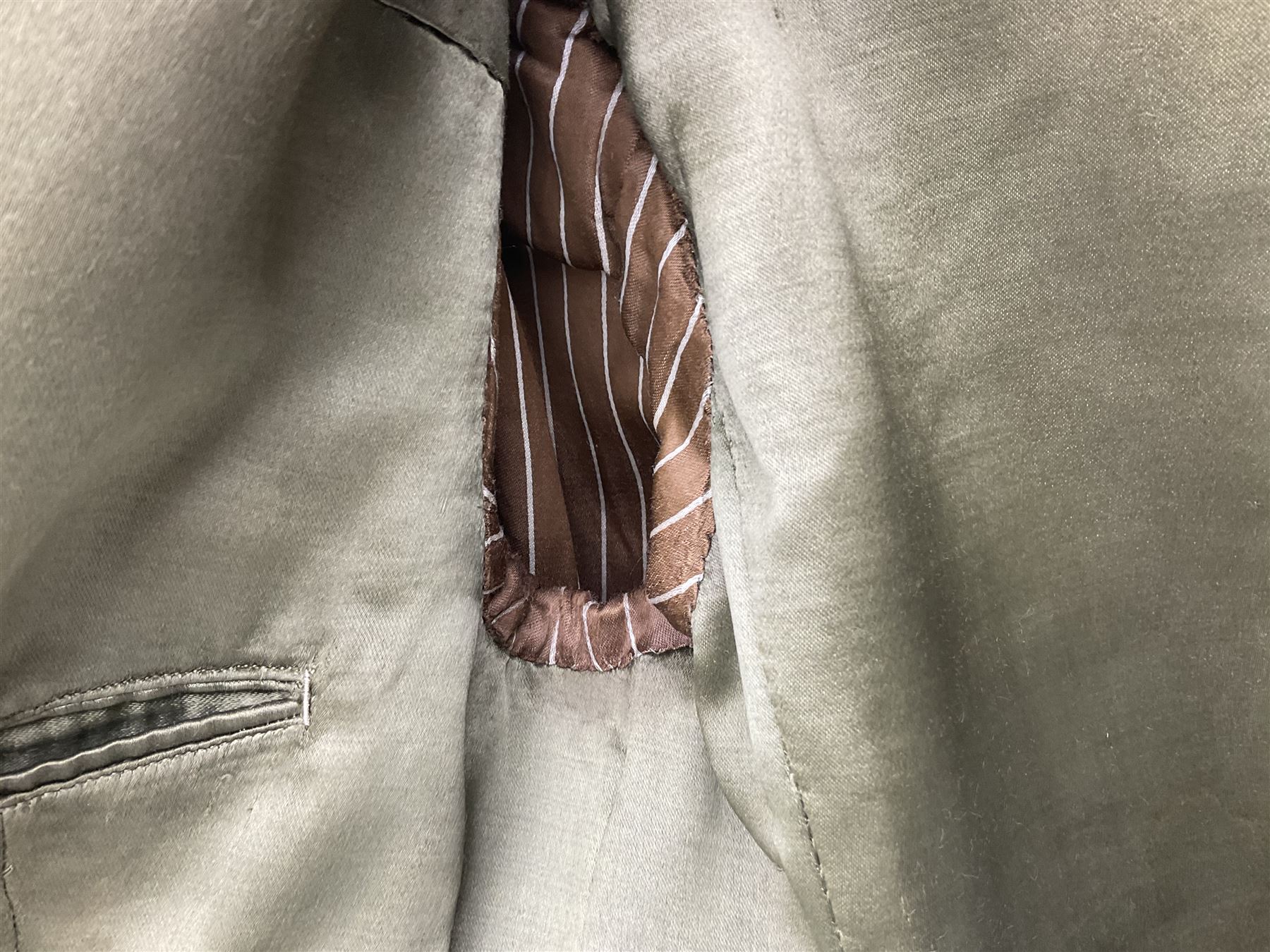 WW2 French Artillery Officer's greatcoat; bears label 'P. Vauclair 40 Boul. du Montparnasse Paris (inscribed to) Mr. Babin Le 17/4/40 No.674'