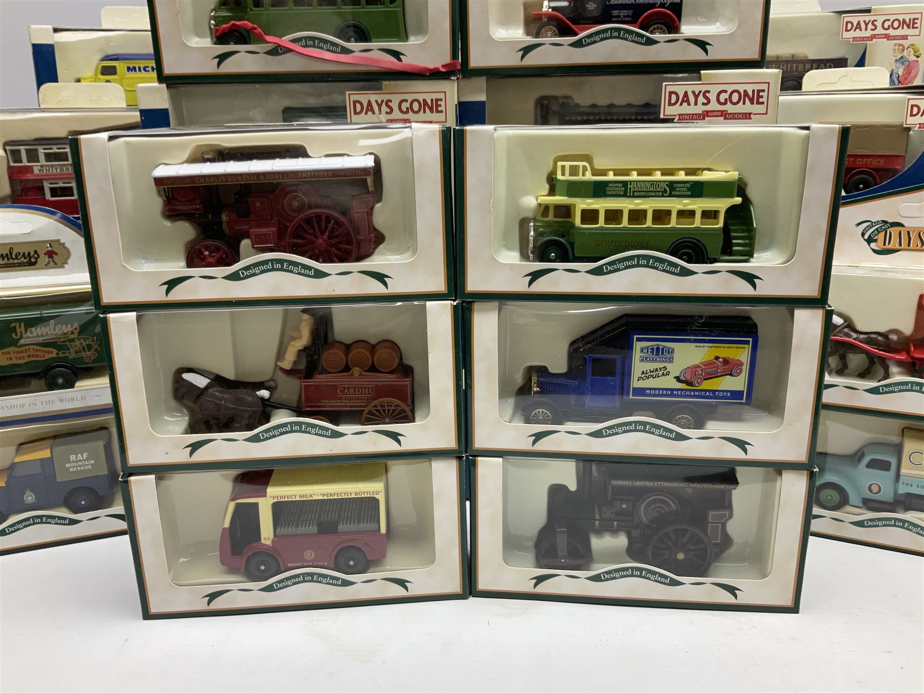 Collection of Days Gone/ Lledo die-cast models including eighteen The Bygone Days of Road Transport, twenty-three Days Gone and twenty-one Hamleys, all boxed (62)