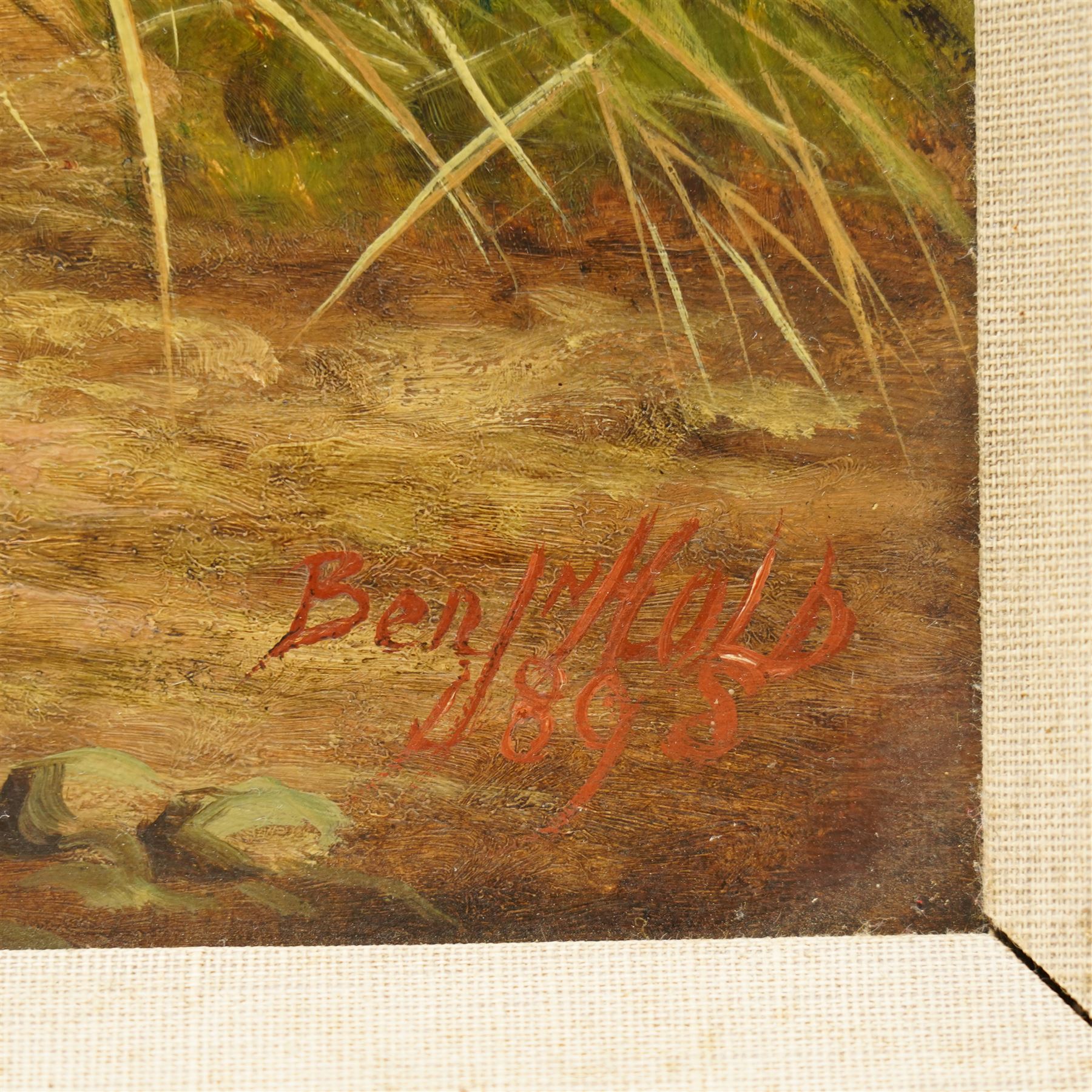 Benjamin Hold (British 1847-1917): Scottish Red Grouse, pair oils on canvas signed and dated 1898, 42cm x 52cm (2)