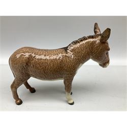Beswick donkey family to include no.1364b, no.2267a, another donkey and donkey foal (4)