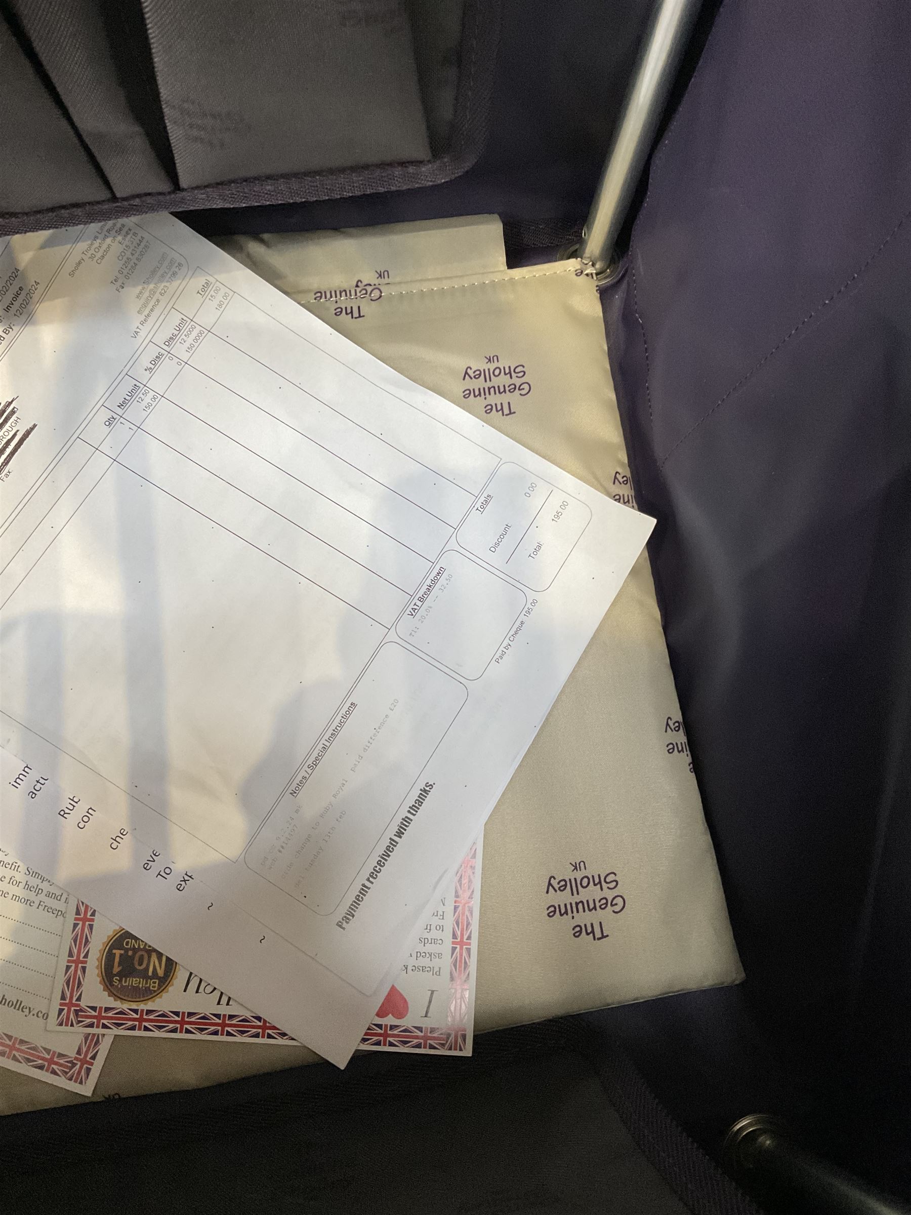 Sholley shopping mobility trolley - THIS LOT IS TO BE COLLECTED BY APPOINTMENT FROM DUGGLEBY STORAGE, GREAT HILL, EASTFIELD, SCARBOROUGH, YO11 3TX