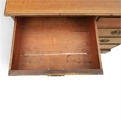 Georgian design mahogany chest, rectangular moulded edge, two short over three long drawers, raised on bracket feet