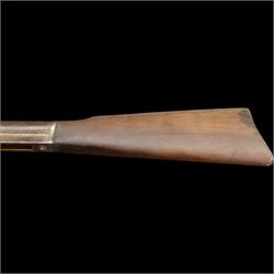 Air rifle with  octagonal and circular barrel, possibly Belgian but seemingly unmarked, L90cm