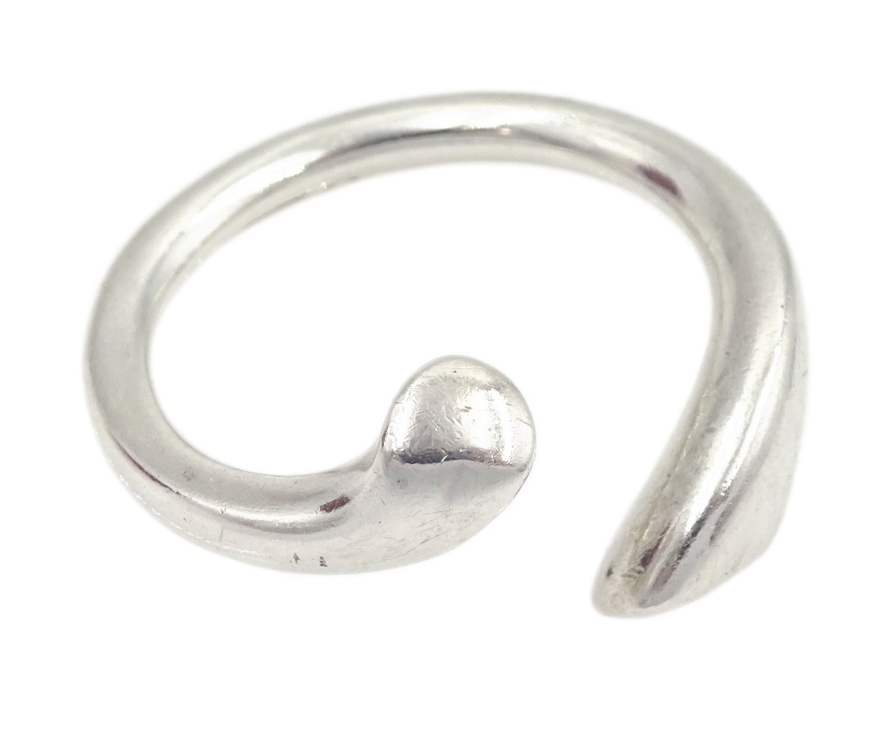 Silver devoted hearts ring by Regitze Overgaard for Georg Jensen, No 262, boxed