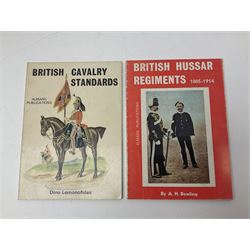 Seven military reference books - Histoire Mondiale Des Parachutistes; Yves Debay: French Foreign Legion  Paratroopers; Bragg & Turner: Parachute Wings; Barney White-Turner: Horse Guards; and three works on uniforms/standards (7)