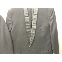 Two gentlemen's black dinner suits, one example tailored by John Collier, together with four further black dinner jackets, (6)