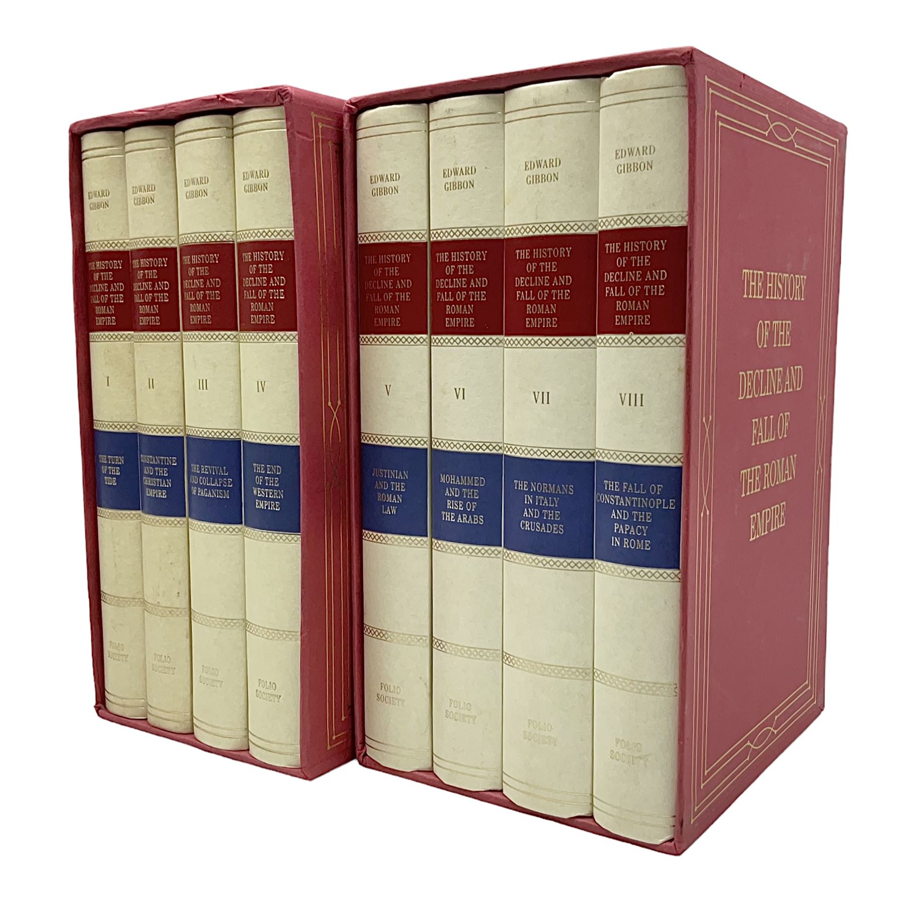 The Folio Society; The History of The Decline and Fall of The Roman Empire, eight book set in two cardboard sleeves