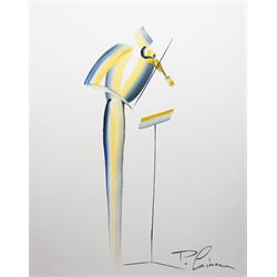 Patrick Ciranna (French 1950-): The Musicians, pair oils on canvas signed 54cm x 45cm (2)