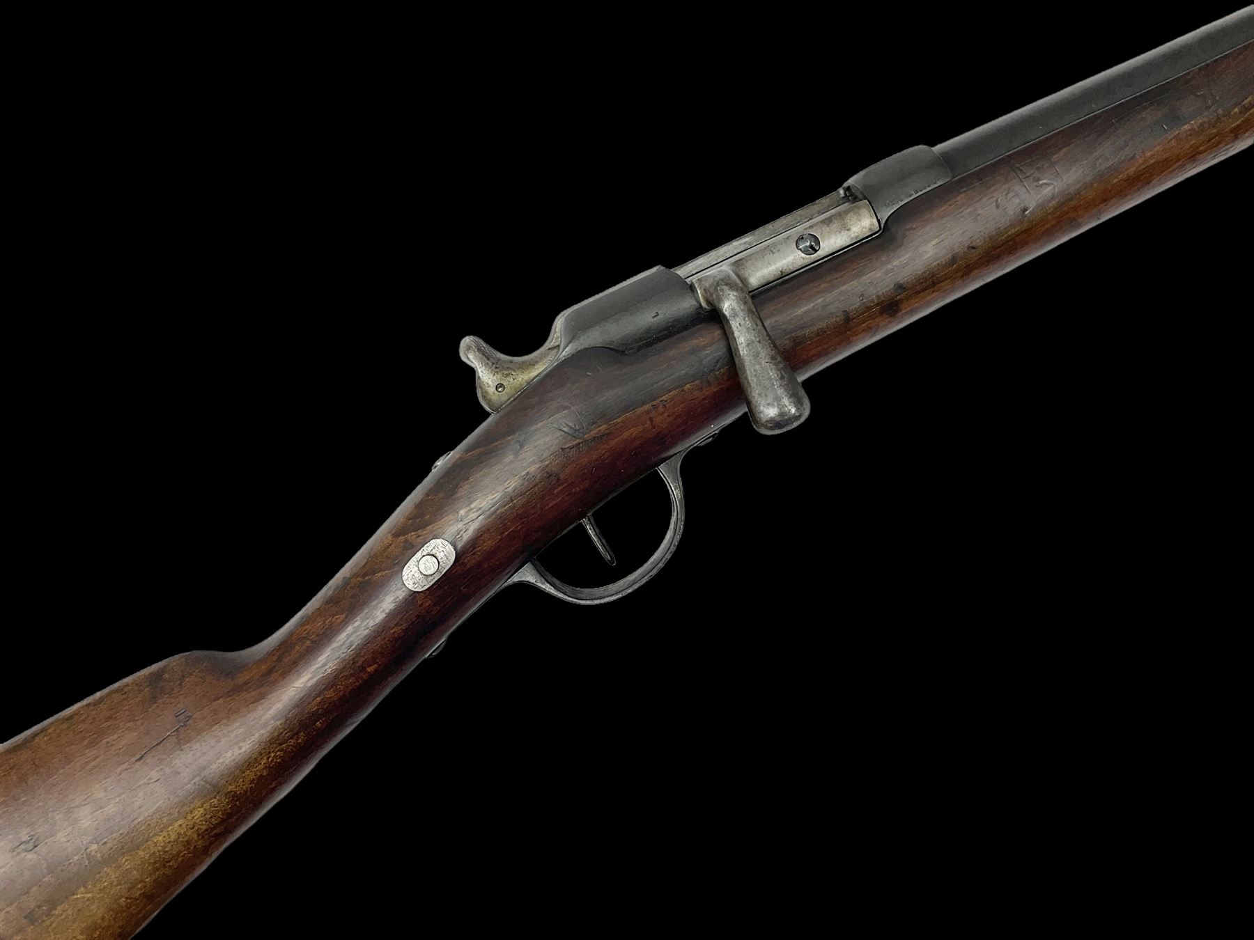 19th century Belgian Gras 12bore (from 11bore) boltaction single