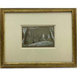 Frederick Arthur Bridgman (USA 1847-1928): 'Four Colossal Statues of Ramesses II', graphite and watercolour heightened in white annotated and dated 10th Feb.1874 authenticated with 1954 studio stamp 9.5cm x 15cm
Provenance: with Agnew's, Old Bond St., London, Stock No. DB5678, label verso