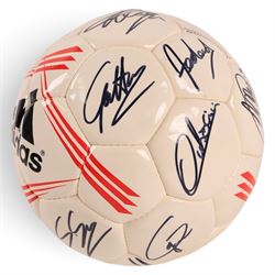 Manchester United football, signed by 2002/2003 season squad, with certificate of authenticity, together with a signed Adidas Classique AC Milan football