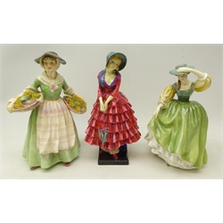  Three Royal Doulton figures 'Daffy-Down-Dilly' HN1712, Priscilla HN1340 potted by Doulton & Co. and Buttercup (3)  