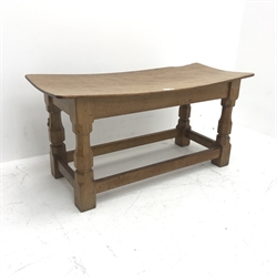 Mouseman oak rectangular coffee table by Robert Thompson of Kilburn, W83cm, H40cm, D37cm