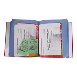 Comprehensive collection of approximately two hundred and thirty Scarborough FC football programmes for the 2003/04, 2004/05, 2005/06 and 2006/07 seasons, all filed within eight dedicated Scarborough FC red Home and Away binders