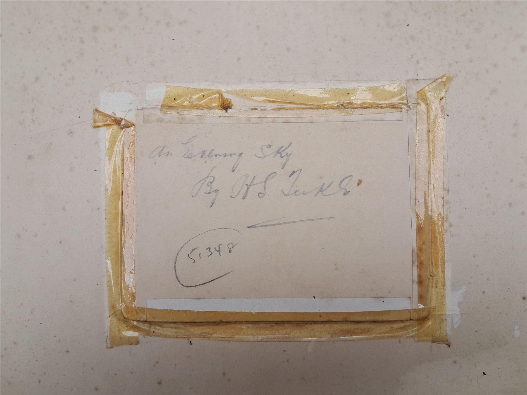 Henry Scott Tuke RA RWS (British 1858-1929): 'An Evening Sky', watercolour signed, titled verso (within the frame) 8cm x 12cm