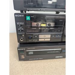 Sony HiFi system, comprising PS-LX330P Turntable, CDP-30 CD Player, TA-V11W Amplifier, ST-V11L FM-AM Tuner, TC-V11W Cassette Player and a pair of SS-V11 16cm 2Way Woofer Speakers