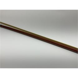 Alfred Knoll silver mounted two-star pernambuco violin bow L74.5cm