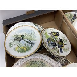 Melba ware shire horse and another similar shire, together with a collection of collectors plates, in four boxes