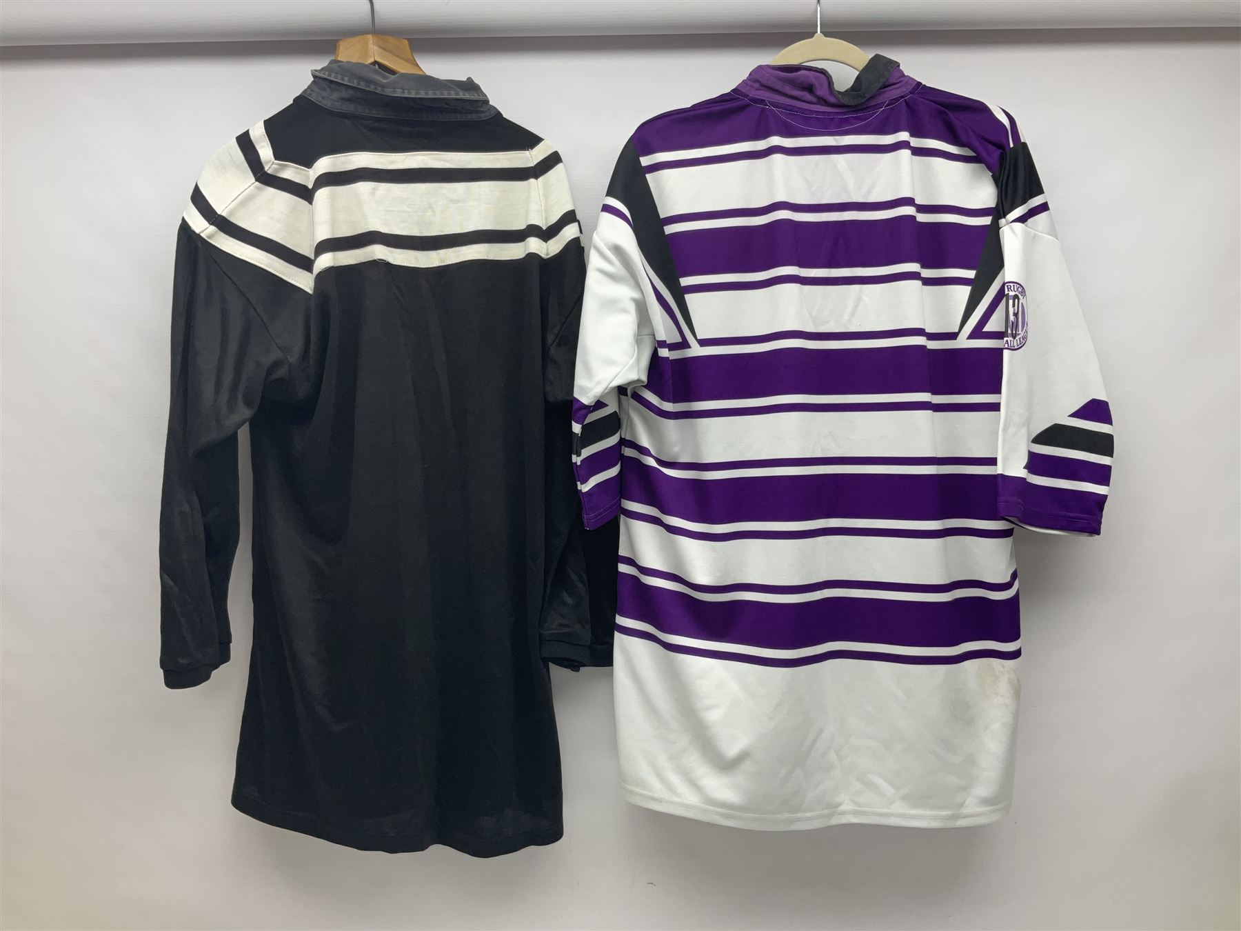 Five Hull Rugby League shirts, to include Hull FC and Hull Sharks examples