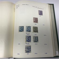 1850s and later mostly Spanish stamps including, imperf examples, some mint stamps, commemorative issues etc, housed in two albums 