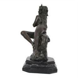 After Felix Maurice Charpentier, 'L`Etoile Filante', bronze sculpture of a female nude, with cast signature and J.B. Deposee foundry mark, upon canted marble base, H30cm