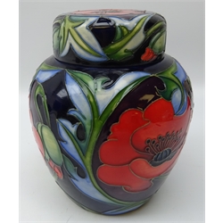  Moorcroft ginger jar and cover decorated in the Wilverley pattern, designed by Rachel Bishop, dated 2007 no. 189 H16cm   