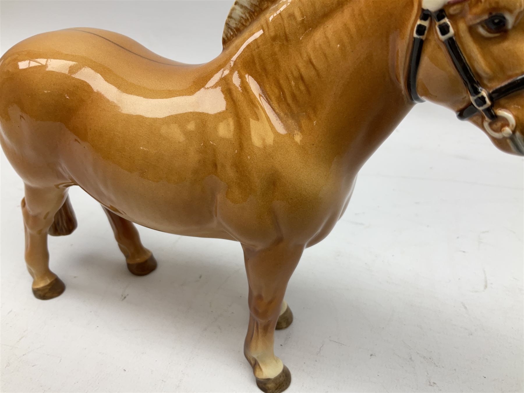 Beswick Norwegian Fjord Horse in Dun gloss, no. 2282, printed mark beneath, H16cm
