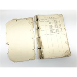 White Star line SS 'Titanic' - Proceedings Before The Right Hon. Lord Mersey, with Rear Admiral The Hon. S.A. Gough-Calthorpe C.V.O., R.N., et al. On a formal investigation ordered by the Board of Trade into the loss of the SS 'Titanic'. In the Wreck Commissioner's Court May/June 1912. Published by HMSO London. Unbound with hand written paper cover titled 'Evidence Given At 'Titanic' Inquiry 1st to 18th days. Incomplete - missing days 1 to 4 in list of witnesses, day 18 missing pp.503-506, appendix inserted between days 17 and 18. A rare and interesting part copy of the proceedings with unique annotations in many page margins. The first day title page is named in ink 'Mrs. Robinson', presumably Mrs. Annie Robinson First Class Stewardess and survivor, whose examination was on the eleventh day and which is partly highlighted in red pencil. The first eleven days also contain various pencil marginalia, hand unknown, together with a pencil cross-section drawing of the ship, with references to the pre-voyage fire and the engineers. The title pages of the twelfth day to the eighteenth day are all named in ink 'Mr. Boyle', referring to Alexander Boyle, with the twelfth day also bearing his professional stamp as 'Engineer Surveyor In Chief 23rd May 1912 Board of Trade'. No marginalia is found on days 12 to 18.