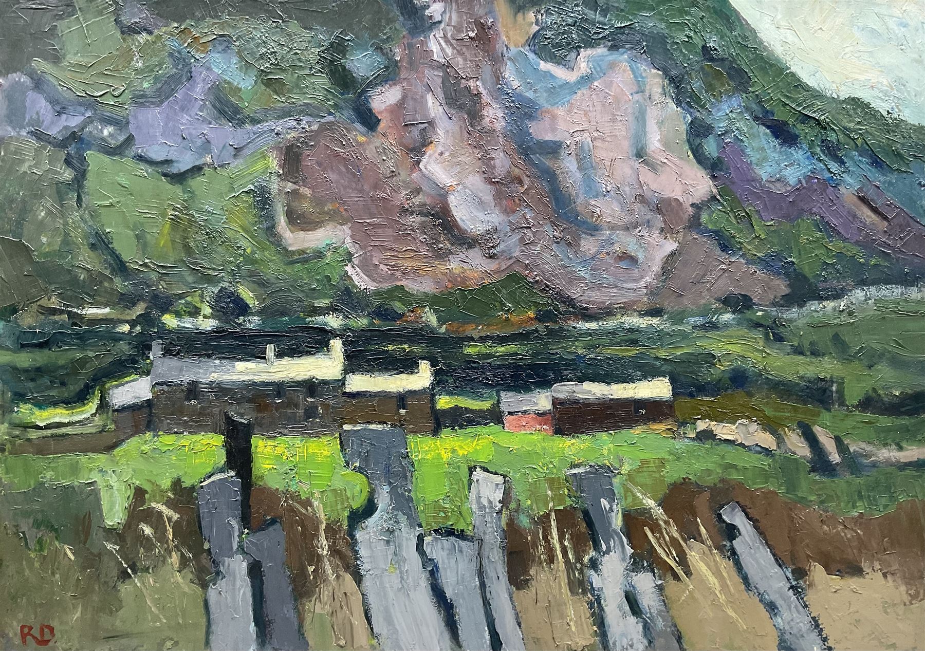 Robert Dawson (British 1926-1997): 'Tygwyn', oil on board signed with initials 51cm x 72cm 
Provenance: with the Goldmark Gallery, Uppingham