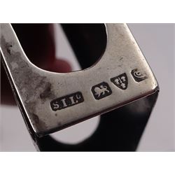 Pair of early 20th century silver matchbox covers, each of typical form, engraved with a tree to the centre, with personal engraving to reverse, hallmarked Stokes & Ireland Ltd, Chester, date letter worn and indistinct, together with a late Victorian silver vesta case, engraved with floral decoration, with monogrammed shield shaped cartouche to centre, hallmarked E V Pledge & Son, Birmingham 1900