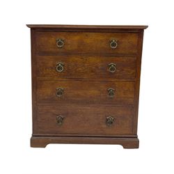 Early 20th century oak chest, fitted with four drawers