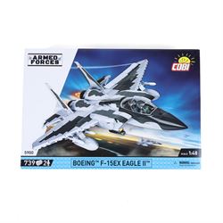 Four Cobi Bricks Armed Forces and Historical Collection model sets, comprising 1:144 scale no. 4852 U-Boot U-52 (Type VIIB), 1:48 scale no. 5900 Boeing F-15EX Eagle II, 1:48 scale no. 5848 Eurofighter and no. 5711 Junkers JU 52/3M, all in sealed boxes