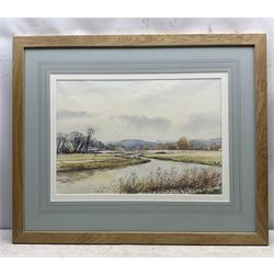 Bill Toop (British 1942-): The Winding River, watercolour signed and dated '86, 34cm x 49cm 