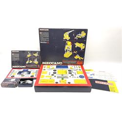 Meccano - 4M Motorised Set with instruction booklet and paperwork; No.1 Set; and No.1 Clockwork Motor; all boxed (3)