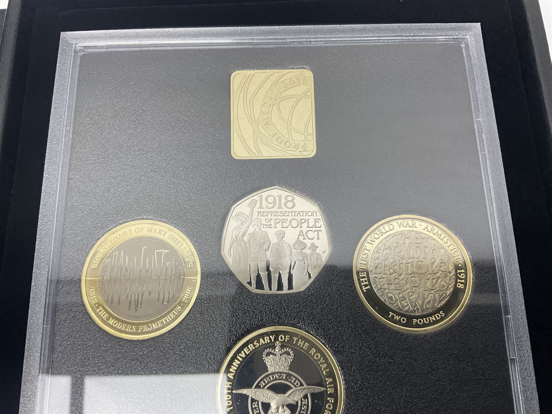 The Royal Mint United Kingdom 2018 proof coin set collector edition, cased with certificate