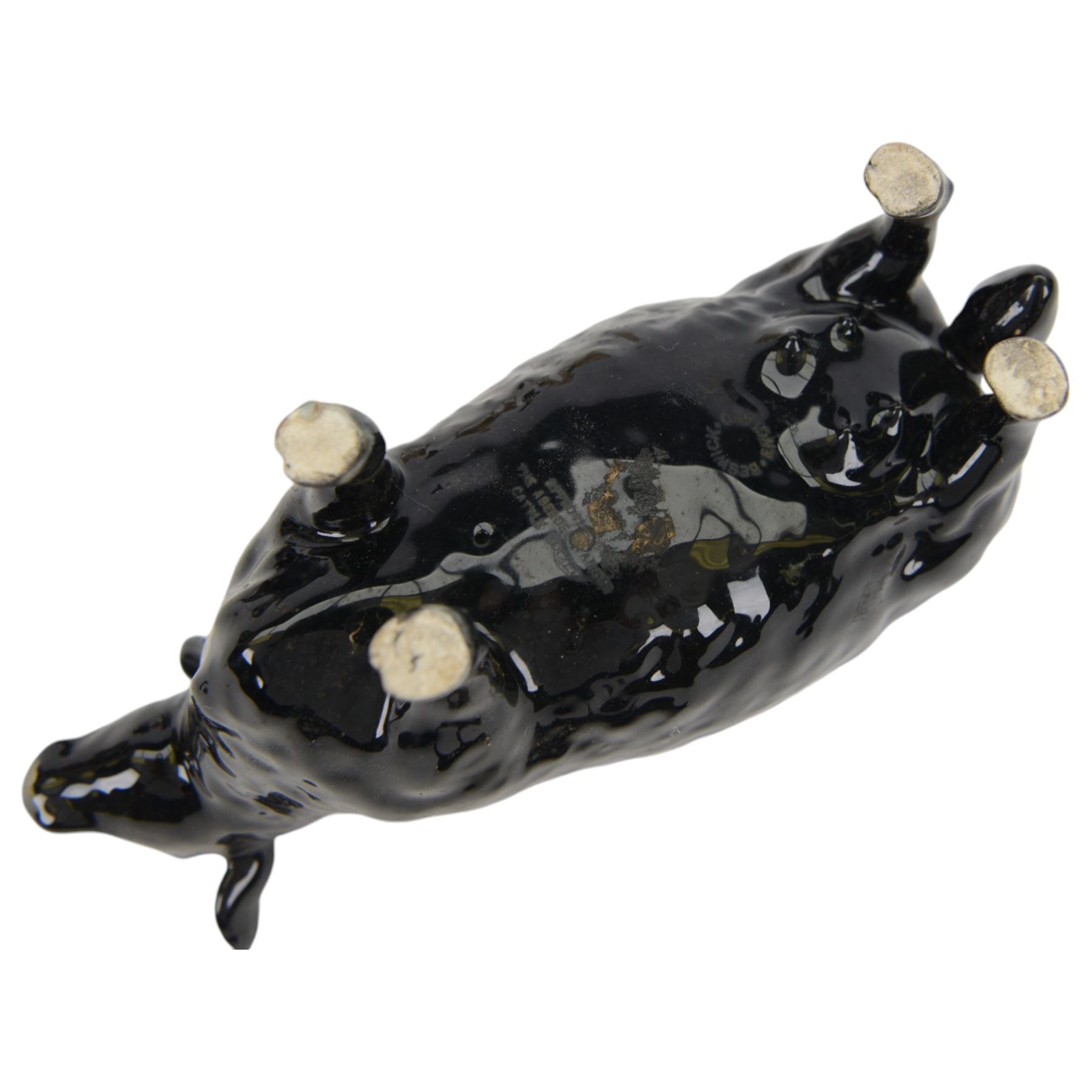 Four Beswick cattle figures, comprising Aberdeen Angus family; Bull, model 1562, Cow, model 1563 and Calf model 1249 and Charolais Cow model 3075